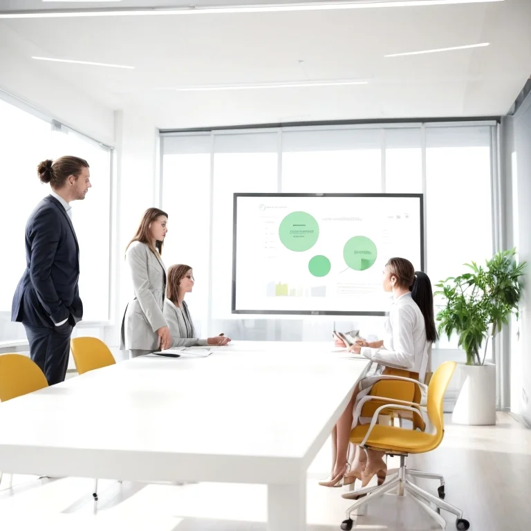 Senior executives collaborating in a modern boardroom setting